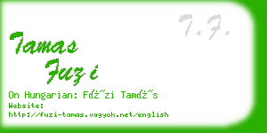 tamas fuzi business card